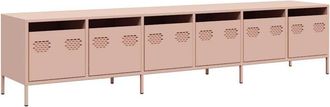 vidaXL Vidaxl - tv Cabinet Pink 202x39x43.5 cm Cold-rolled Steel