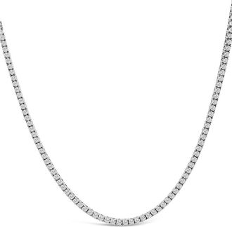 House of Brilliance 14K White Gold 10 3/4 Cttw Lab Grown Diamond Tennis Necklace
