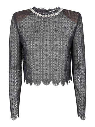 Self Portrait Organza Lace Top