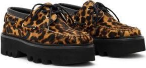 AllSaints Aastha Genuine Calf Hair Platform Boat Shoe in Leopard at Nordstrom Rack, Size 10Us / 40Eu