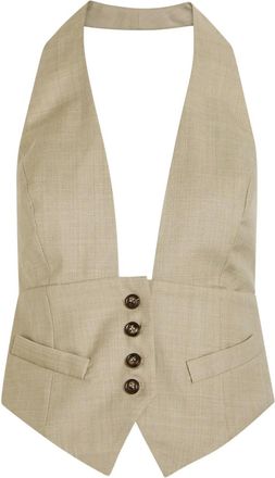 Ronny Kobo Top met halternek - Beige