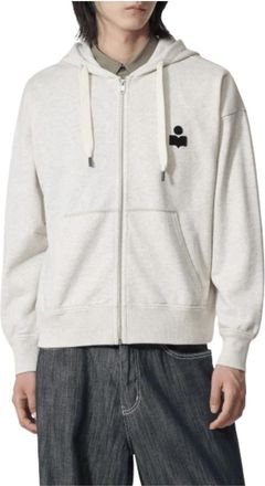 Isabel Marant Ritssluiting Hoodie Katoen Polyester Mix - Heren - Vesten met rits - Beige - XL - Katoen - Hoodies & sweatvesten