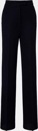 Max Mara Pantaloni a gamba larga Attinia in piqu&eacute; di lana vergine