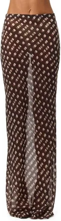 Naked Wardrobe Polka Dot Illusion Chiffon Maxi Skirt at Nordstrom, Size Medium
