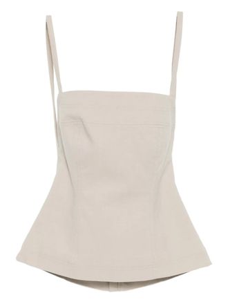 Acler Folie top - women - Polyester/Viscose/Elastane/Acetate/Wool/Lyocell - 12 - Grey