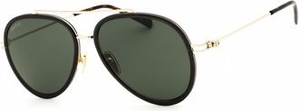 Gucci Grey Pilot Mens Sunglasses GG1981S 001 56