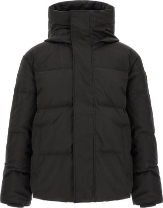 Canada Goose Black Solid Hood Jacket