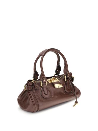 Chlo&eacute; Womens Paddington Bag Crafty Brown Buffalo; Leather Shoulder