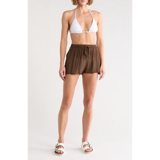Elan Cover-Up Shorts in Chocolate at Nordstrom Rack, Size X-Small