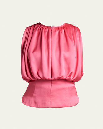 Giorgio Armani Pleated Silk Balloon Tank