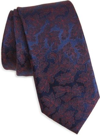 Nordstrom Richin Botanical Silk Tie in Burgundy at Nordstrom