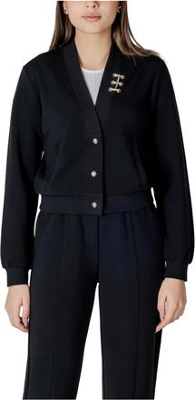 Liu Jo V-hals Cardigan met Knopen - Dames - Vesten - Zwart - L - Polyester - Truien & Vesten