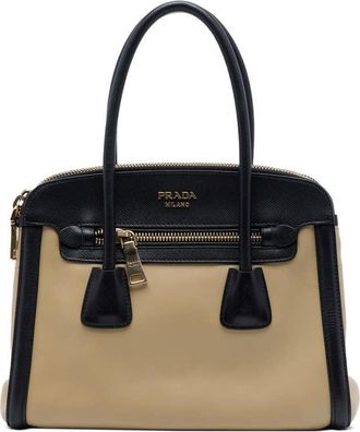Prada Pre-owned Prada Saffiano Trimmed Nappa Convertible Tote Ladies 95LS80Q531MW6FWN