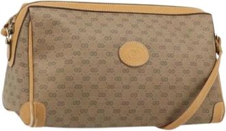 Gucci Pre-owned Cross Body Bags, female, Beige, Size: ONE SIZE Pre-owned Vintage Micro Small GG Shoulder Bag