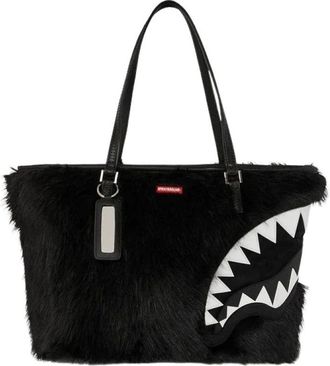 Sprayground Sprayground, Tassen, Dames, Zwart, ONE Size, Leer, Shark Tote