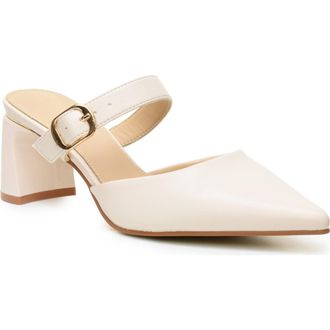 Catherine Malandrino Belky Buckle Mule Pump in Beige at Nordstrom Rack, Size 6.5