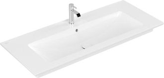 Villeroy & Boch Venticello wastafel - 120x50cm - 1 kraangat - overloop - ceramic plus - wit