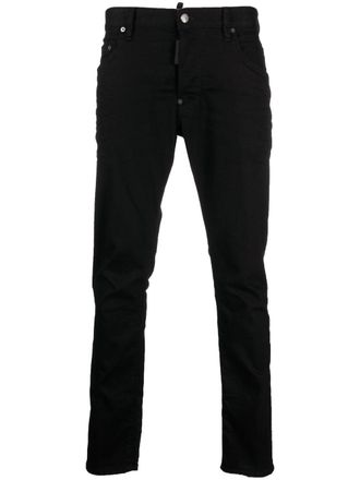 Dsquared2 Jeans met logopatch - Zwart