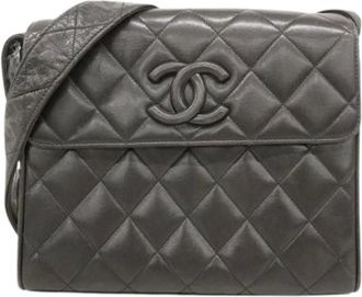 Chanel Pre-owned Cross Body Bags, female, Black, Size: ONE SIZE Pre-owned Vintage Shoulder Bag