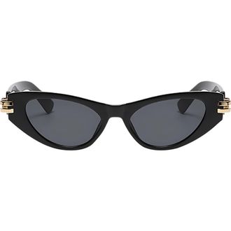 Fifth and Ninth Story 69mm Oversize Polarized Cat Eye Sunglasses in Black/black at Nordstrom