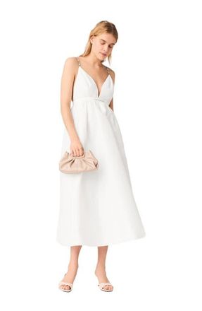 Maje Jewelled taffeta maxi dress in White at Nordstrom, Size 40 Eu
