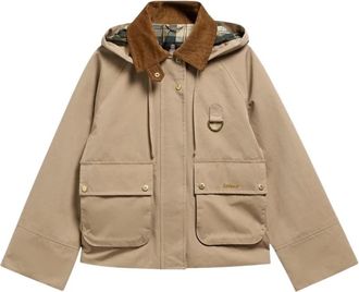 Barbour Terrington Douchebestendige Jas - Dames - Regenjassen - Beige - S - Katoen - Jassen