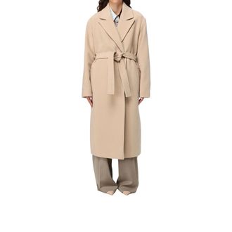 Paul Smith Mantel met ceintuur - Dames - Mantels - Beige - Maat: S Zijde