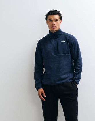 The North Face fleece performance con zip a 1/4 in navy-Blu navy