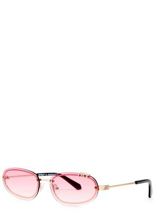 Saint Laurent Round Womens Designer Sunglasses - Brown - One Size
