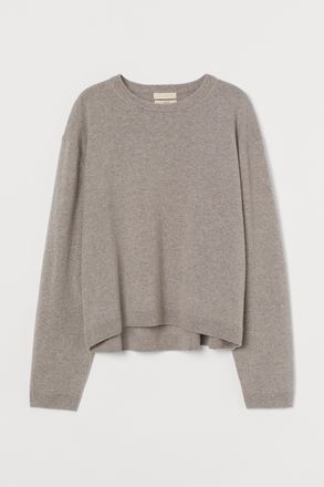 H&M Kaschmirpullover in Feinstrick - Beige