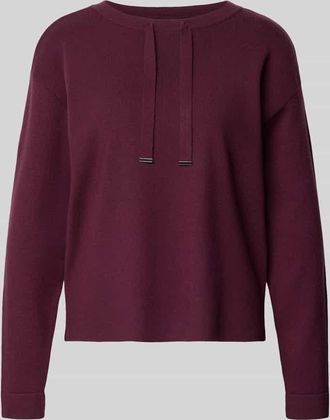 Betty Barclay Strickpullover mit Tunnelzug in Bordeaux, Größe 36