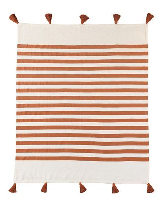 LR Home Lr Home Harrison Adobe Striped Hand-Woven Throw Blanket