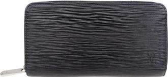 Louis Vuitton Epi Black Noir Epi Leather Long Wallet (Bi-Fold) (Pre-Owned)
