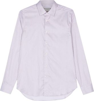 Canali striped shirt - men - Cotton - 42 - Red