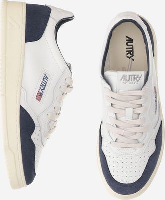 Autry Mens Leather Sneakers Medalist Low Navy Trainers