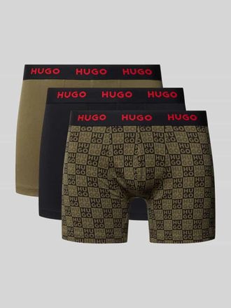 HUGO BOSS Trunks aus Baumwoll-Mix im 3er-Pack in Oliv, Gr&ouml;&szlig;e XXL