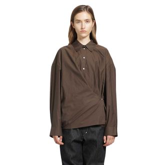 Christophe Lemaire Straight Collar Twisted Shirt