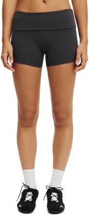 Cotton On Womens Active Ultra Soft Roll Over Shortie Short in Graphite at Nordstrom, Size Medium