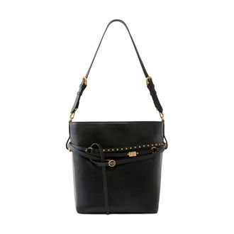 Pinko Shoulder Bags, female, Black, Size: ONE SIZE Belt Classic Bucket Bag