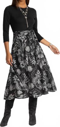 Johnny Was Mixed Media Wrap Tie Dress In Marana