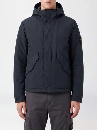 Stone Island Giacca a vento in nylon riciclato con cappuccio e logo Compass