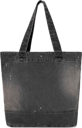 Carhartt Work in Progress Mens Tote Bag Denim Destroy Wash Black Wash, Splatter Cotton Smith Shoulder smith