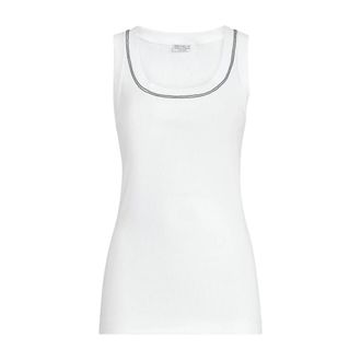 Brunello Cucinelli Dames, Tops, Wit, Maat: XS Katoen