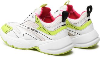 Moschino Womens Sporty Mix Sneakers White Leather