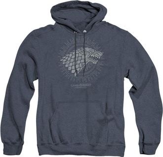 Gildan Game Of Thrones Stark Burst Sigils Adult Heather Hoodie / Hooded Sweatshirt
