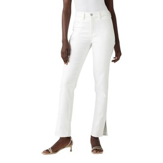 Levi's 724 Jeans Women White Denim Slim Fit High Rise Straight Leg PALL374