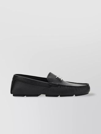 Dolce & Gabbana buckle detail calfskin loafers