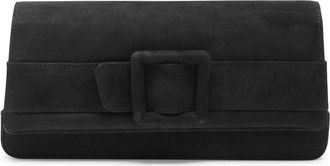 Manolo Blahnik Maygot Suede Clutch - Black - One Size