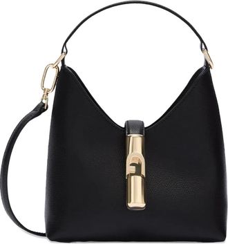 Furla Iride mini-shopper met logo - Zwart