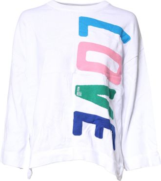 Love Moschino Womens Pullover Sweater - White Cotton - Size EU 38 (Womens)